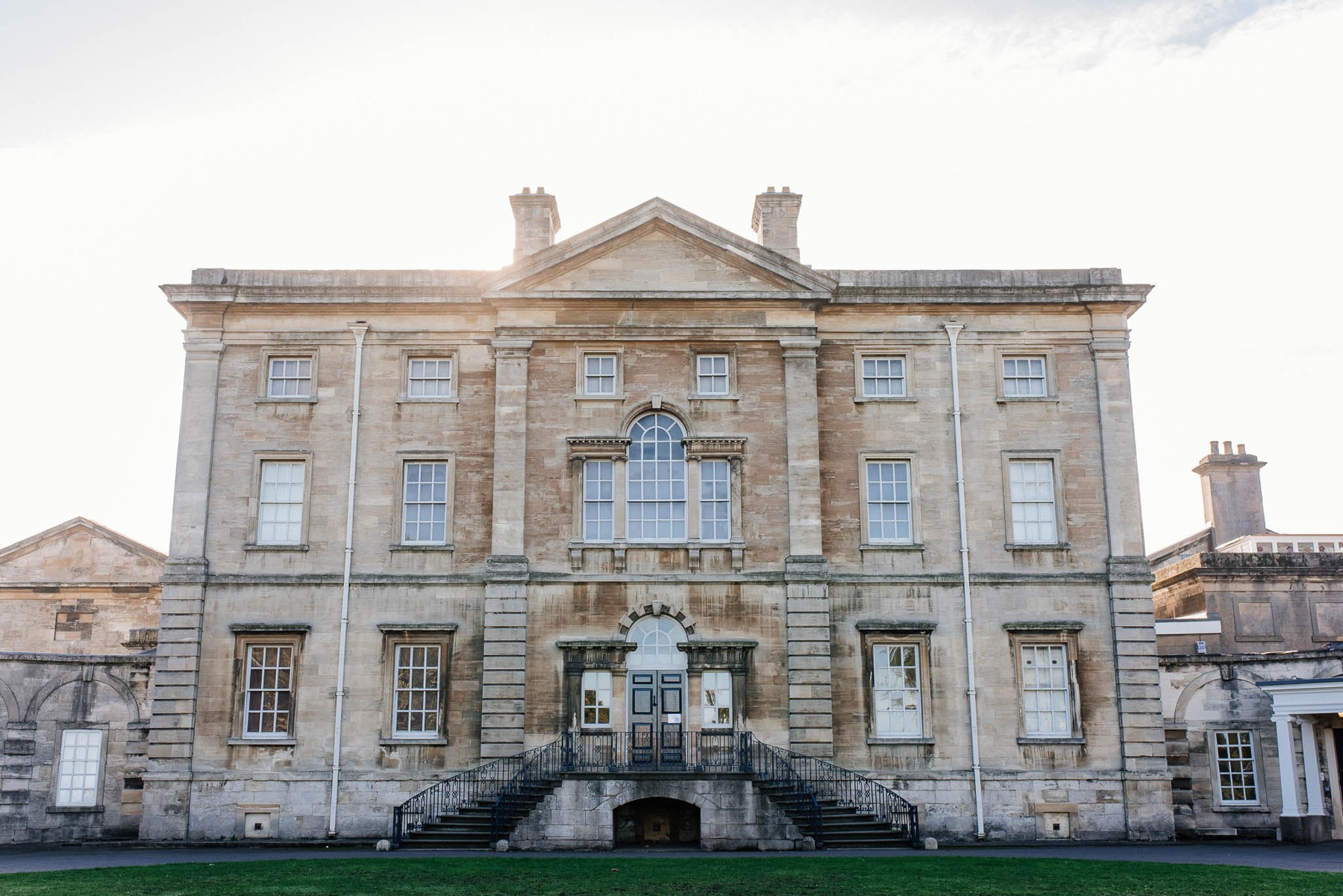 The front of Cusworth Hall with its surrounding grounds